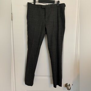 Topman - charcoal colour - wool blend skinny fit dress pants - 34 short